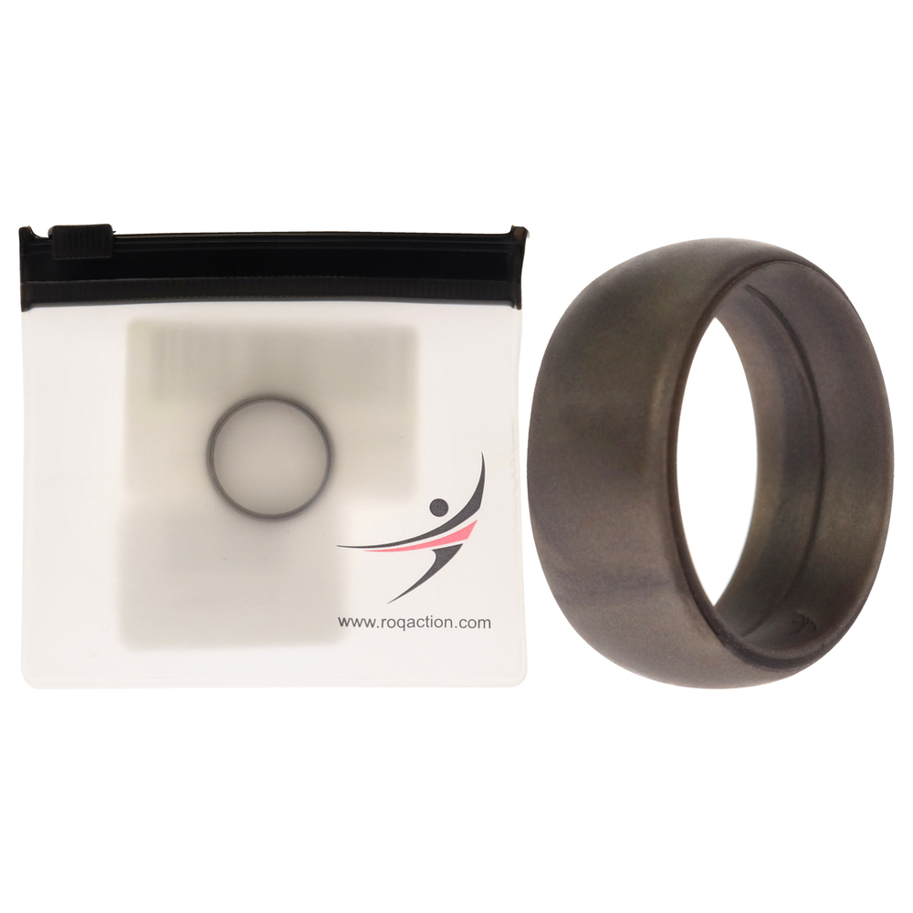 Silicone Wedding Ring - Grey by ROQ for Men - 8 mm Ring